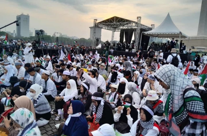 Aksi Damai Bela Palestina Digelar Hari Ini di Monas, Dihadiri Tokoh Nasional