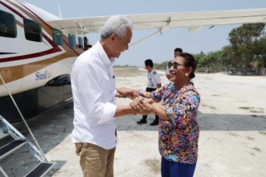 Silaturahmi dengan Susi Pudjiastuti, Ganjar Pranowo Disuguhi Udang Pangandaran