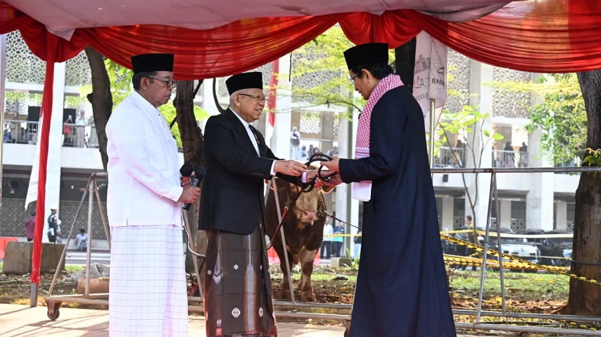 Wapres KH Ma'ruf Amin Salat Idul Adha Di Masjid Istiqlal