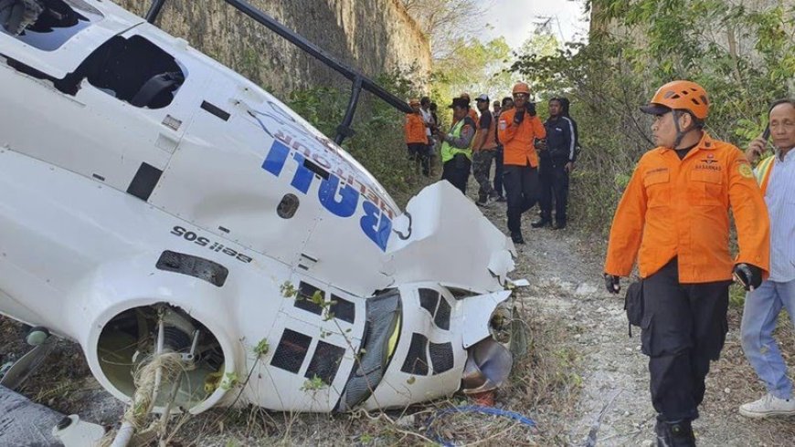 Helikopter Jatuh di Bali Diduga Terlilit Tali Layangan