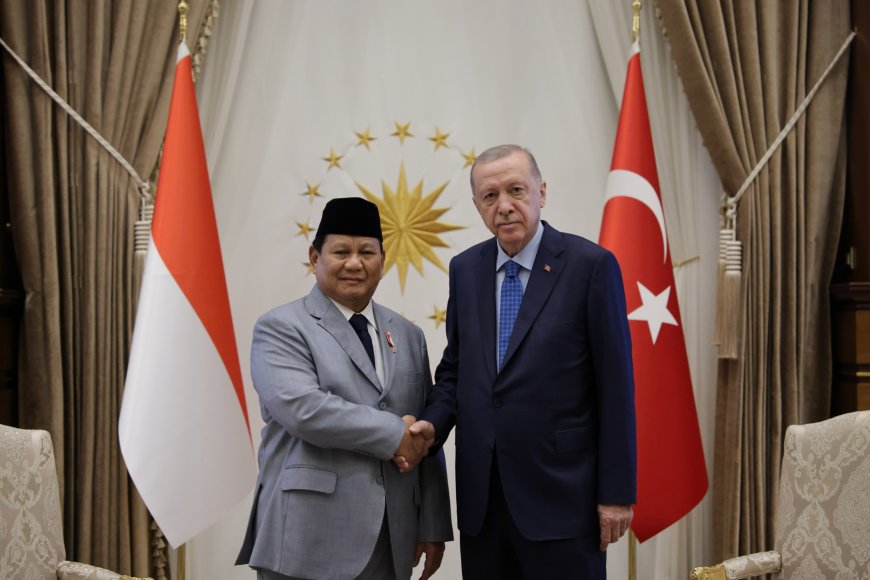 Bahas Kerjasama Pertahanan Dengan Turki, Menhan Prabowo Temui Erdogan