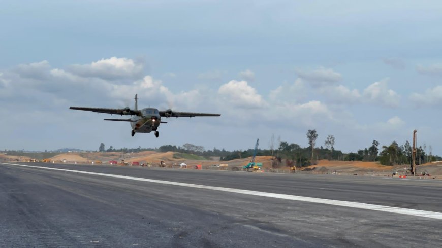 Uji Pendaratan Take Off-Landing Pesawat TNI AU di Bandara IKN