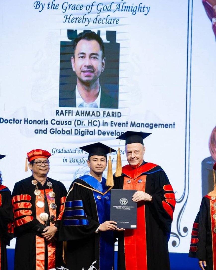 Dapat Gelar Doctor Honoris Causa, Raffi Ahmad Jadi Perbincangan Netizen