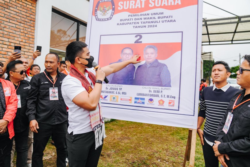 Ketum PSI Kampanyekan Jonius Hutabarat dan Deni Lumbantoruan di Tapanuli Utara